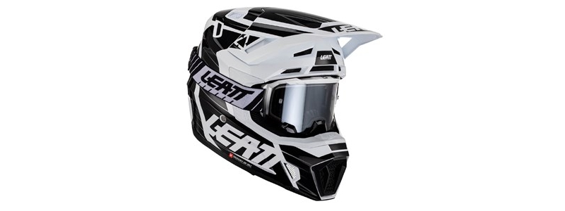 helmet moto 7.5 v23 white includes 4.5 goggle