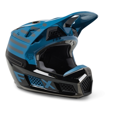 2023 fox v3 rs ryaktr motocross helmet maui blue