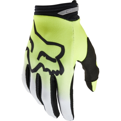 2023 fox 180 toxsyk motocross gloves flo yellow