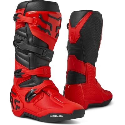 2023 fox comp motocross boots flo red