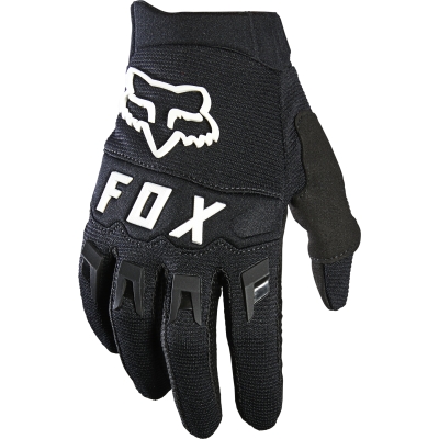 2023 fox dirtpaw kids youth motocross gloves black white