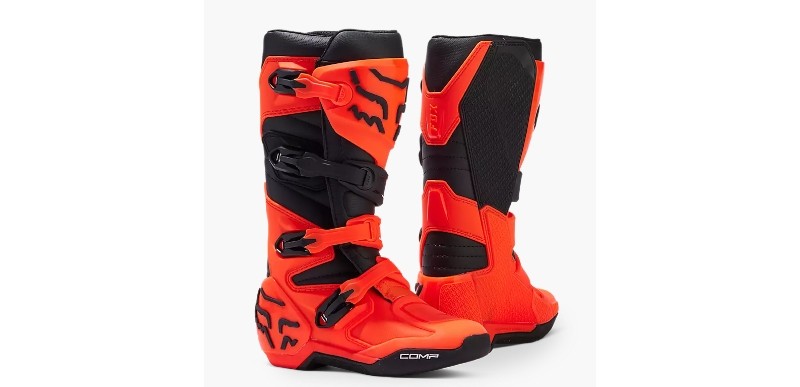 2024 Fox Youth Comp Motocross Boots (Flo Orange)