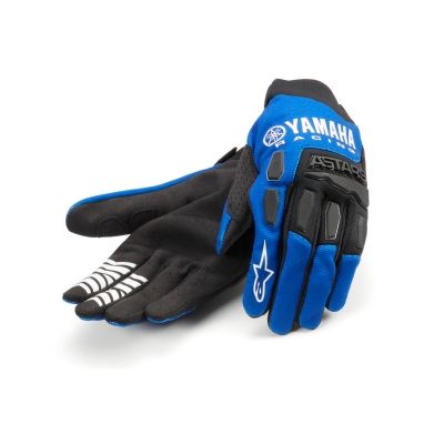 mx gloves yamaha alpinestars adult a22-rg105-b4-0l - black/blue