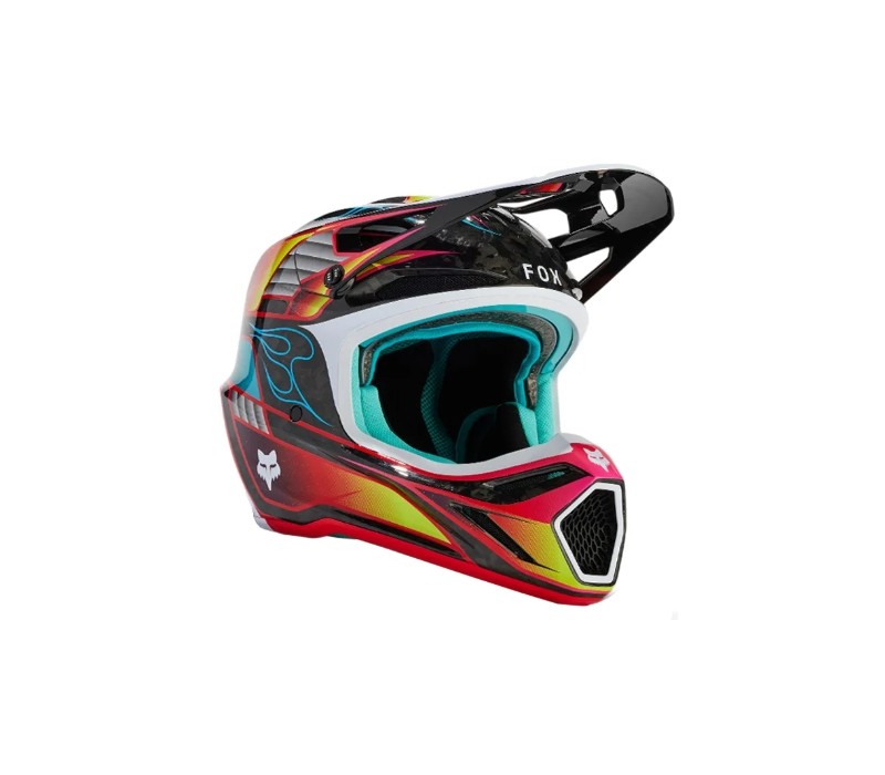 2024* Fox V3 RS VIEWPOINT Motocross Helmet Multi with Helmet Bag & Spare Peak